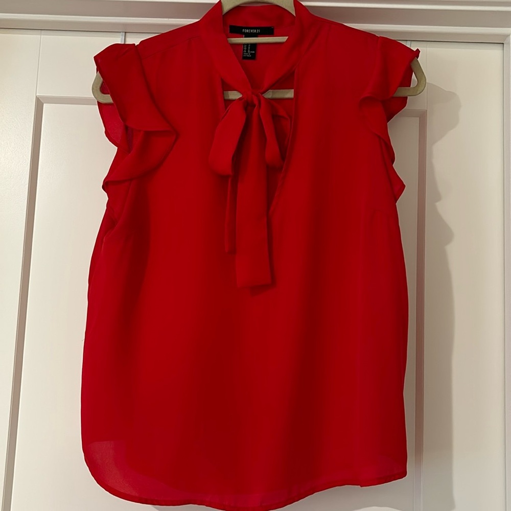 Forever 21 red blouse size Medium
